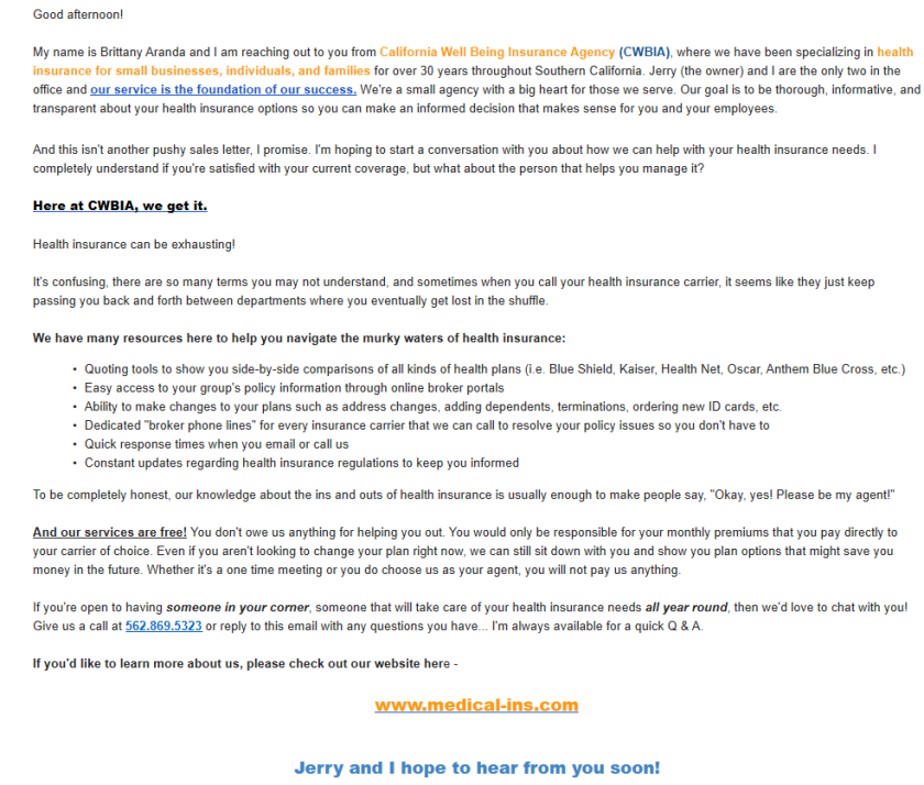direct response email